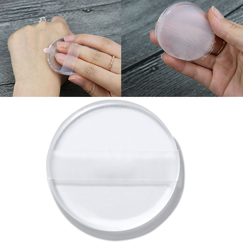 2pcs Silicone Makeup Squishy Puff Concealer Jelly Wet Transparent Cosmetic Sponge Face Makeup Tools