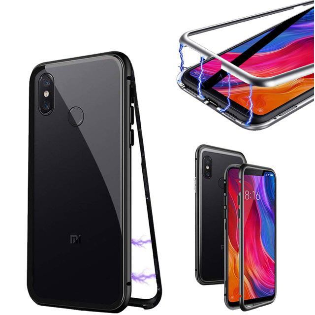 

Bakeey 360° Magnetic Adsorption Flip Metal Clear Tempered Glass Protective Case for Xiaomi Mi8 Mi 8