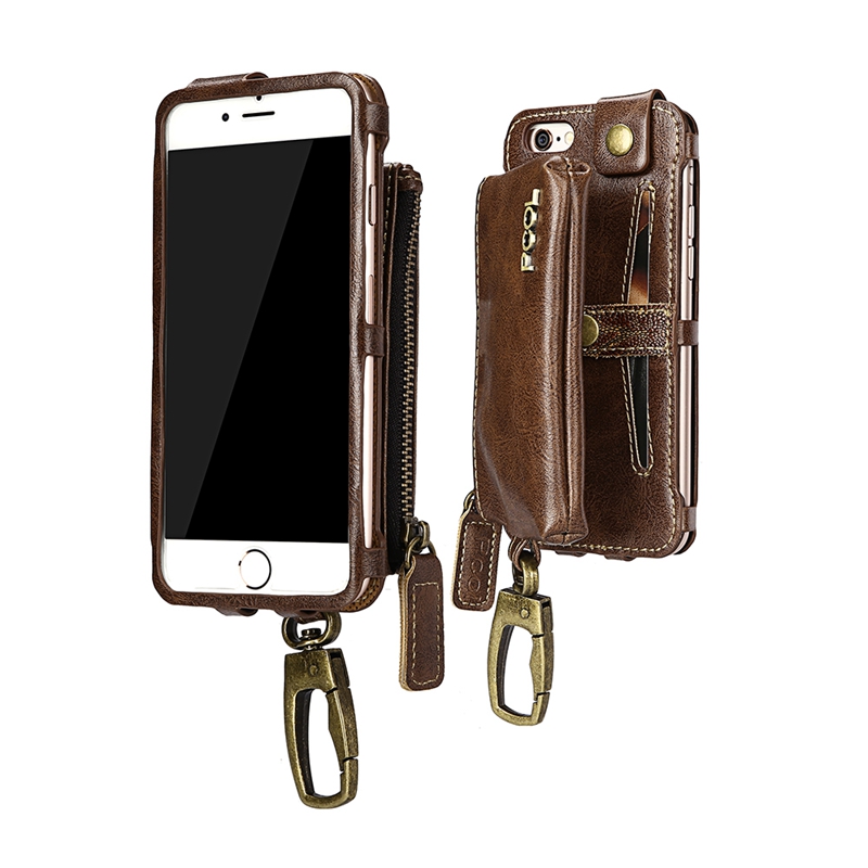 

PCOL Leather Zipper Wallet Case For iPhone 6 Plus & 6s Plus