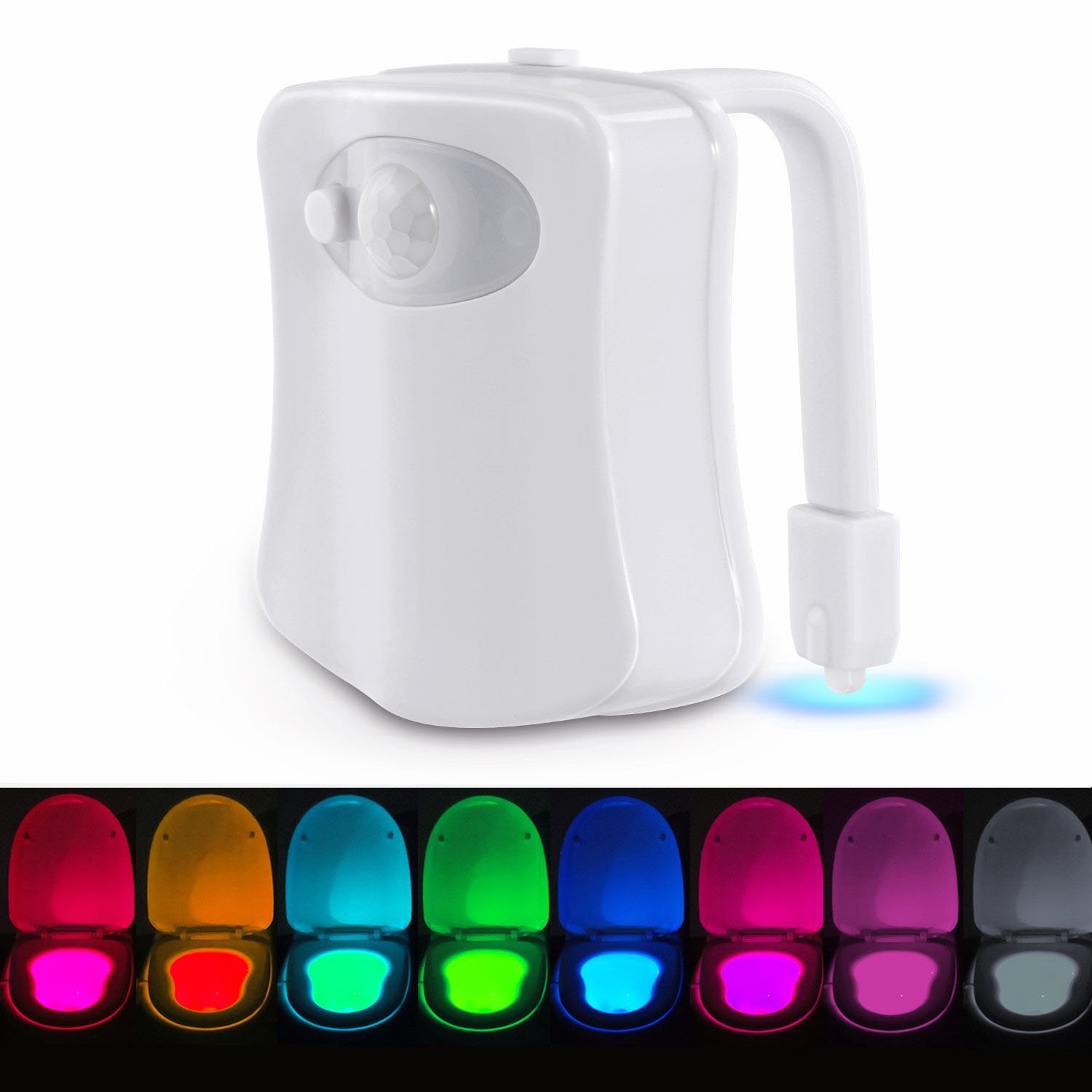 

8 цветов LED Туалетный свет Изменение движения активировано Ванная комната Туалетное сиденье Ночной свет Лампа