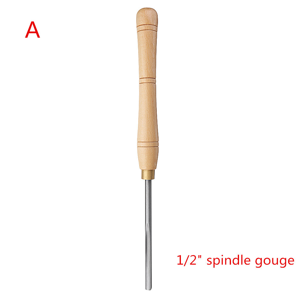 Drillpro High Speed Steel Lathe Chisel Wood Turning Tool with Wood Handle Woodworking Tool 13