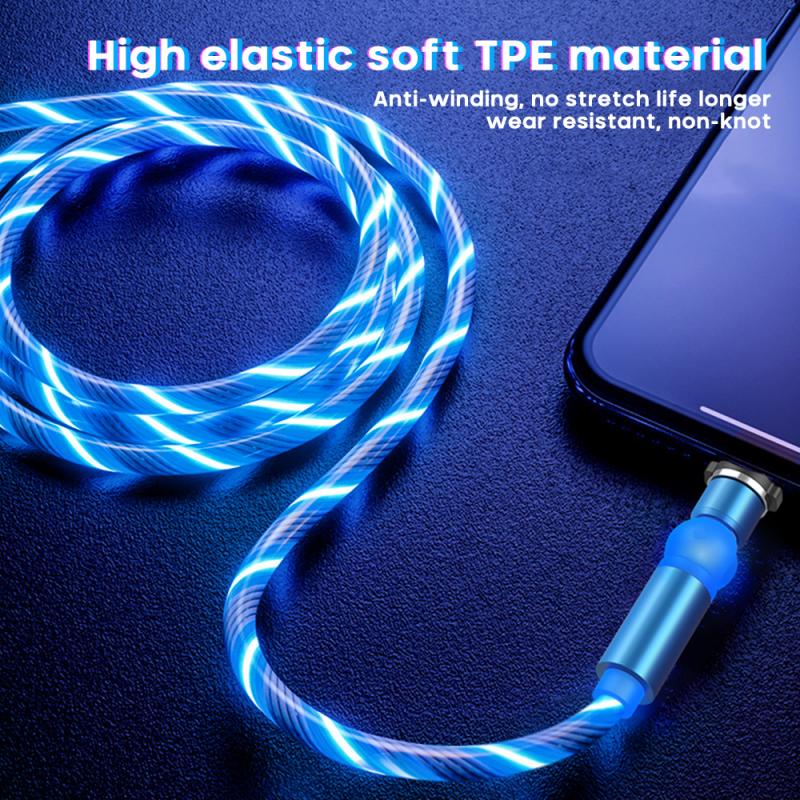 Bakeey AM22 Magnetic Data Cable 540° Rotate 2.4A Micro USB Type C Cord Fast Charging For Huawei P40 Mate 40 Pro OnePlus 8Pro