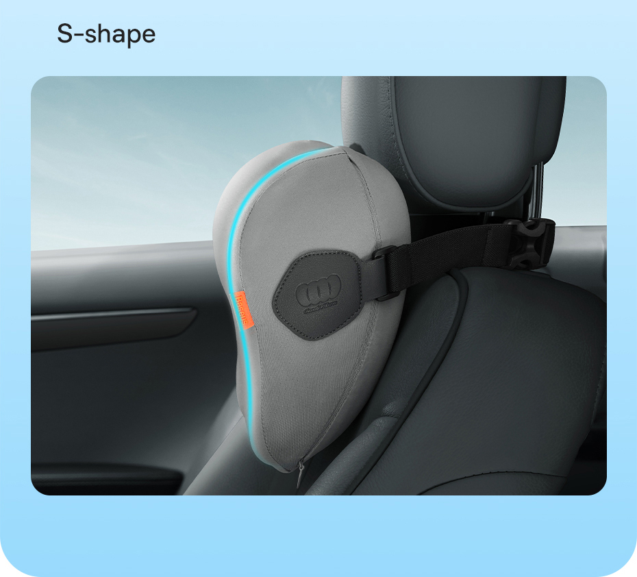 Baseus Car Waist Headrest Neck Pillow Support 3D Memory Foam Pain Relief Pleasant Driving Back Cushion for Home Office
