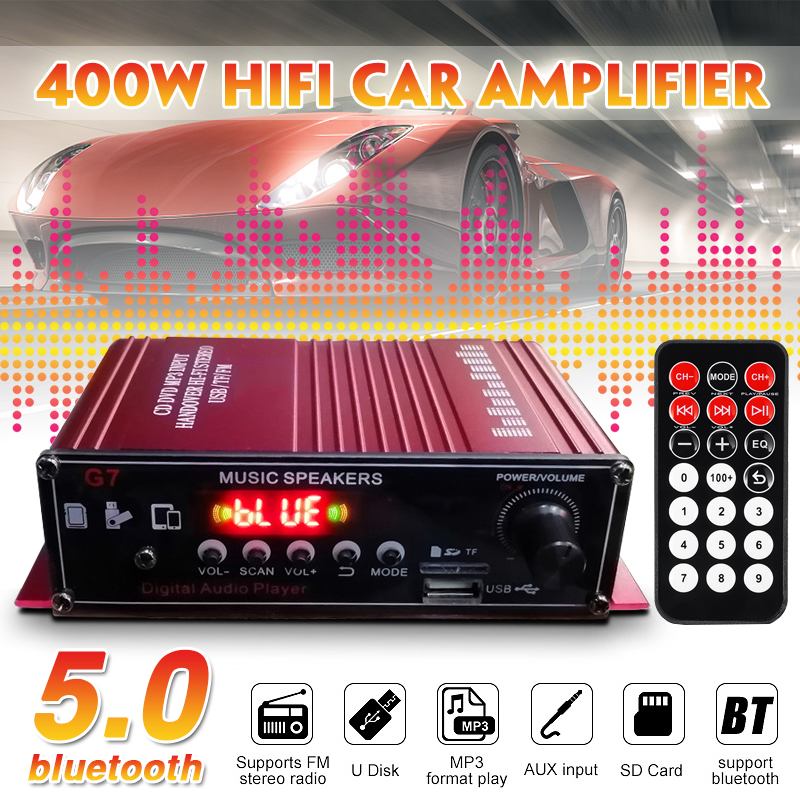 Hifi Home Subwoofer Audio Car  Amplifier Stereo Sound Speaker bluetooth EDR Audio LED Digital Amplifiers