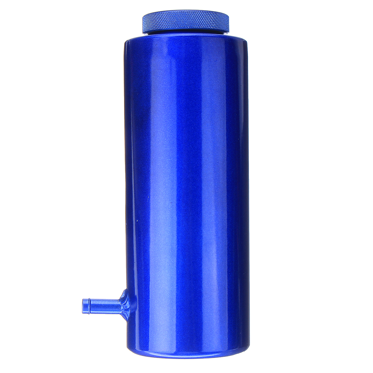 800ml Cylinder Radiator Overflow Reservoir Coolant Tank Black/Blue Aluminum Can