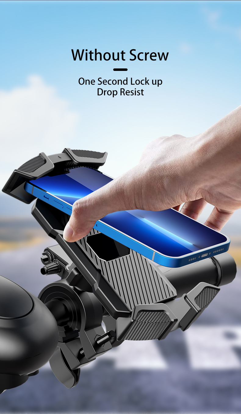 AWEI X47 Universal 360 Holder Mobile Phone Holder Motorcycle for Road Bike Scooter for iPhone 14 Pro Max 13 12 for Samsung for Xiaomi