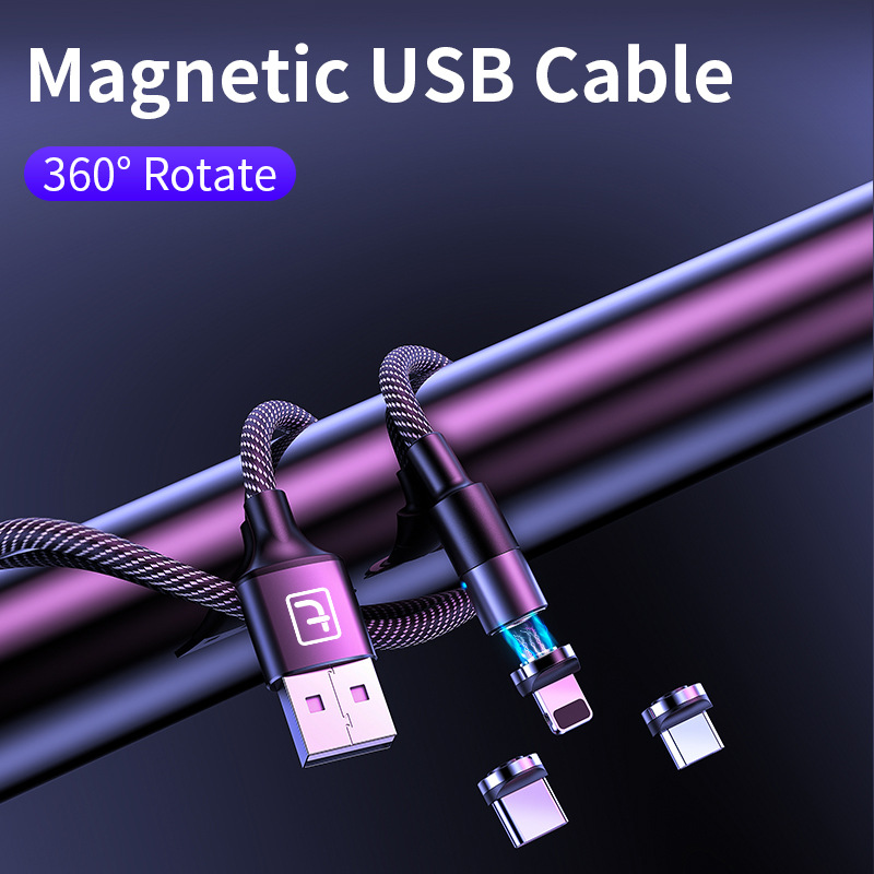 Twitch Magnetic Data Cable 3A USB Type- C Micro USB Fast Charging Line For Huawei P40 Pro Mate 30+ Mi10 Note 9S ASUS ZenFone Max Pro (M1) ZB602KL