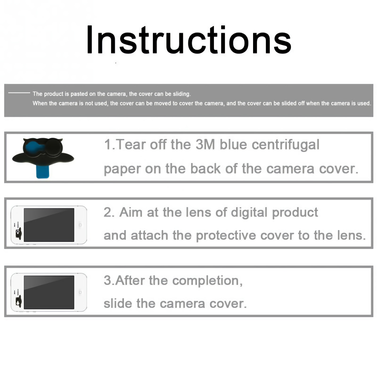 3/6 pcs Webcam Cover Protector Plastic Portable Camera Cover For Mobile Phone Laptop Tablet Notebook