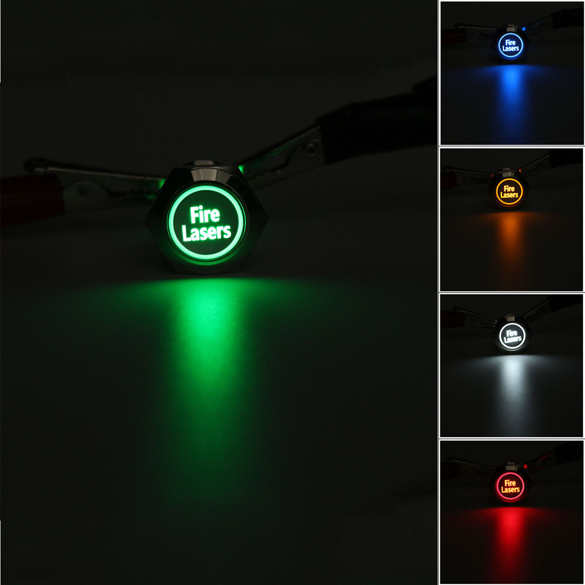 12 V 19mm 5 Pinos de Prata Cab Lock Metal Botão Interruptor LED Luz momentânea