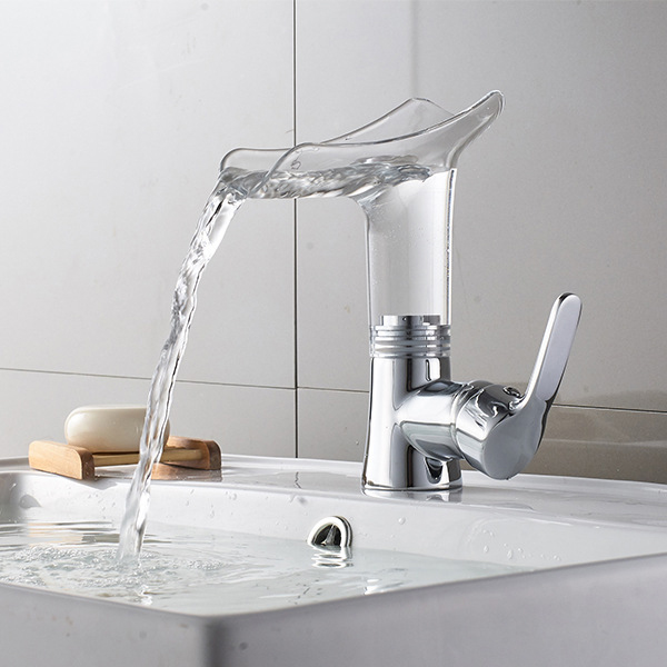

Современная прозрачная водопроводная раковина Смеситель для кухни Ванная комната Смеситель для раковины с одной ручкой