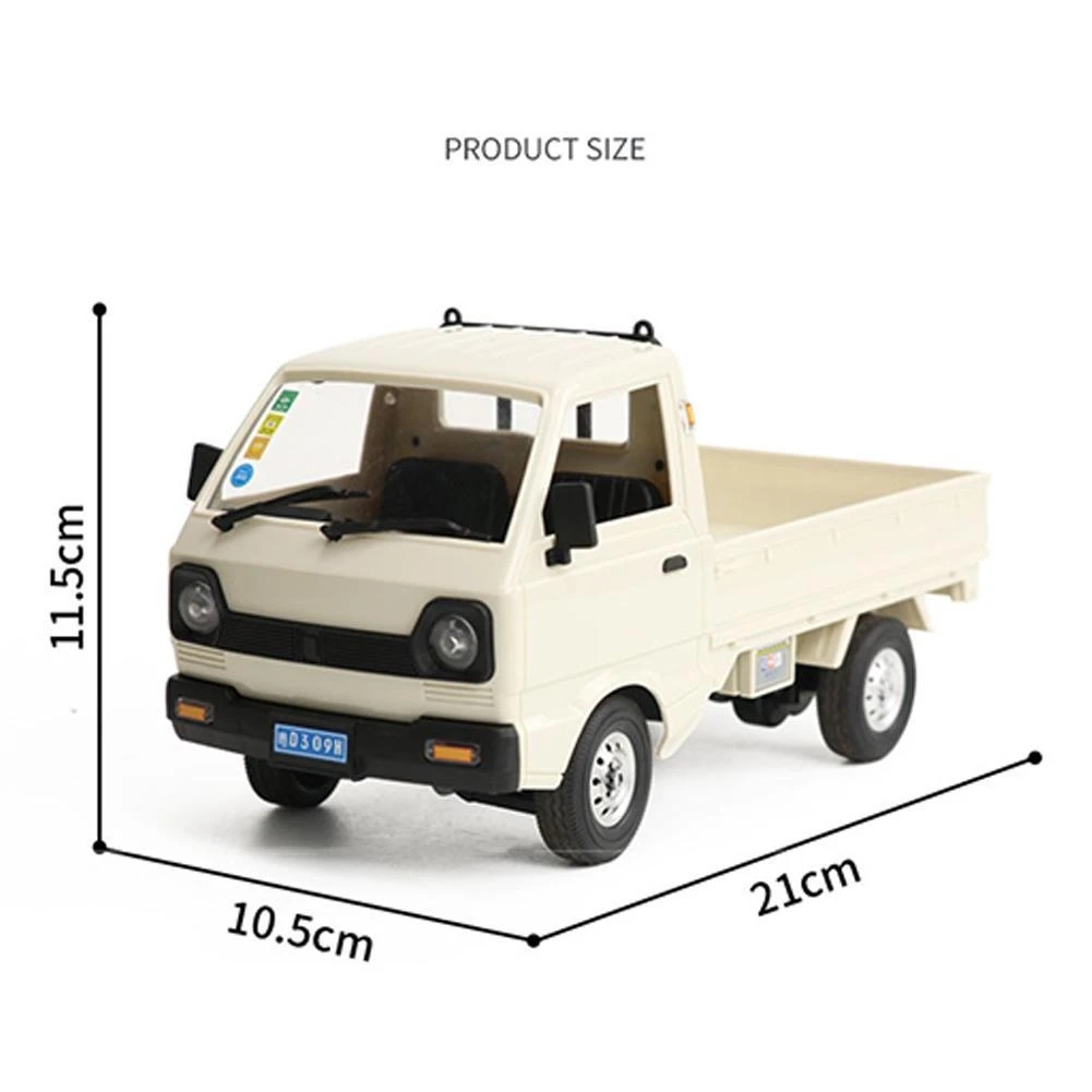 WPL D12 MINI 1/16 2.4G 2WD Full Scale On-Road Electric RC Car Truck Vehicle Models With LED Light