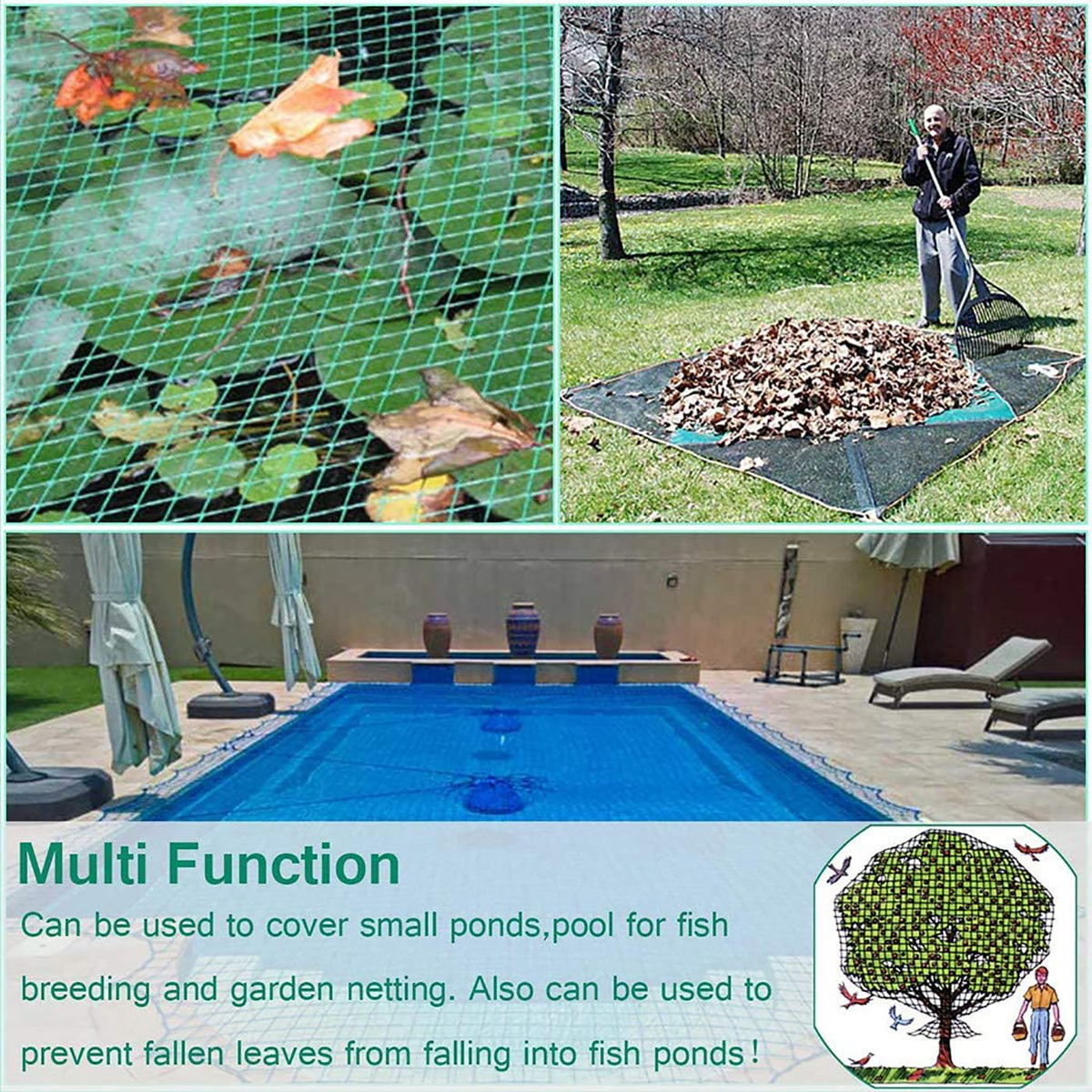 5 Size Anti Bird Net Garden Mesh Fruit Tree Pond Netting Protect Cover