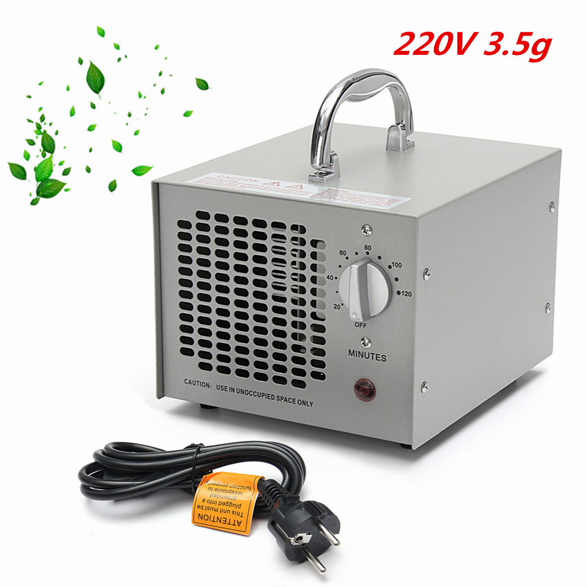 

220V 3500mg Commercial Industrial Ozone Generator Air Purifier Mold Mildew Odor Remover Grey