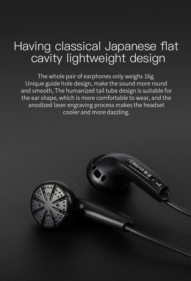 KBEAR Wired Earphone HIFI Stereo 15.4MM Dynamic Driver Japanese PPS Earbuds 3.5MM Flat Earplug Gaming Music Headphones