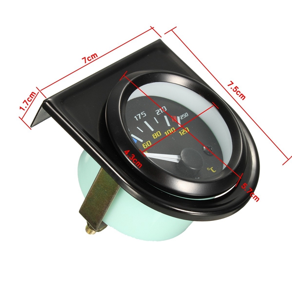 Car Water Temperature Gauge 2 Inch for 12 Volt System Universal