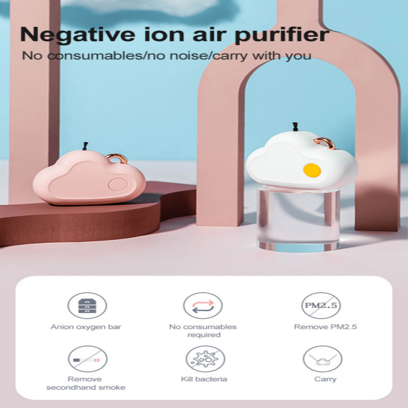 Bakeey Portable Personal Hanging Neck Air Purifier Wearable Negative Ion Generator PM2.5 Formaldehyde Removal Filters