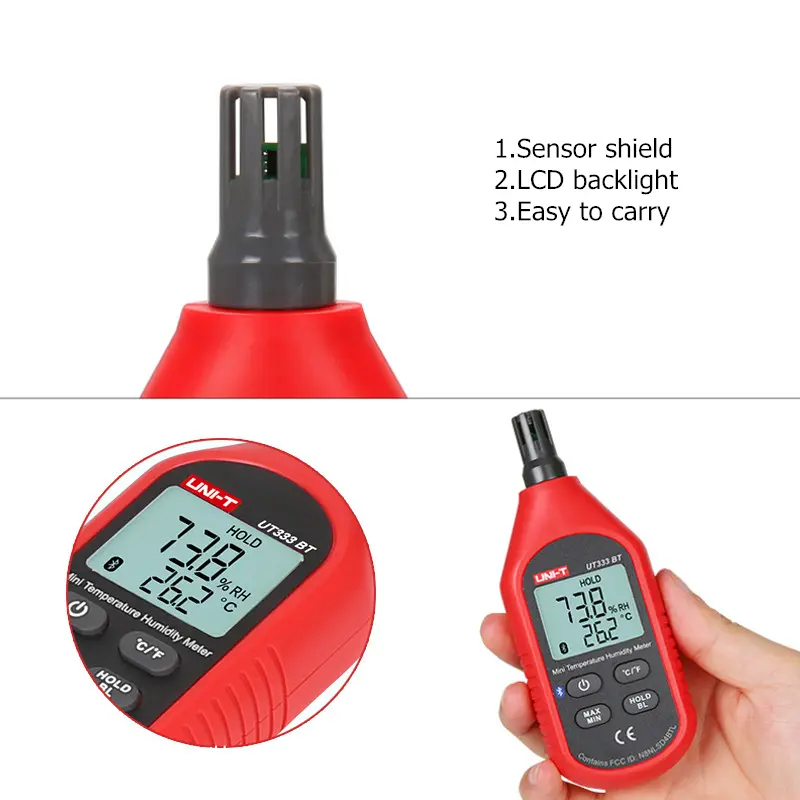 Temperature Humidity Bluetooth - Ut333bt Mini Lcd Digital