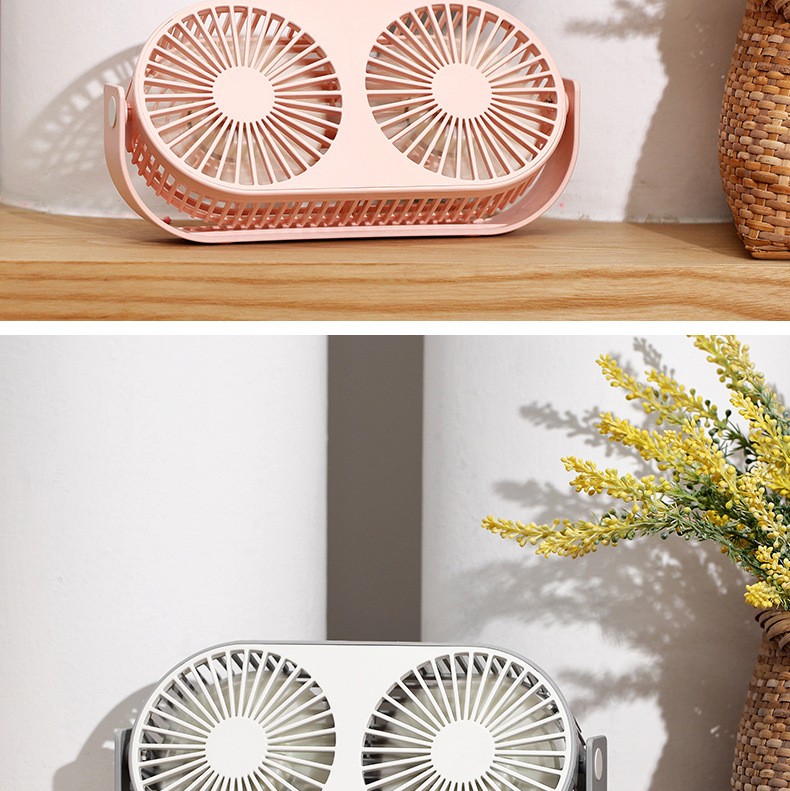 Dual Fan Desktop Fan with Aromatherapy and 2000mAh Battery Stay Cool and Relaxed