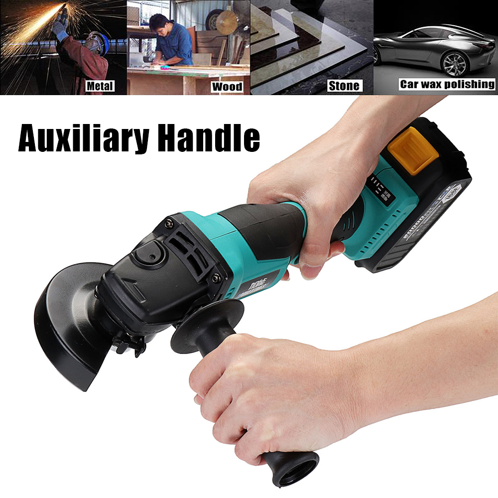 Brushless Cordless Angle Grinder 18V Electric Angle Grinding Cutting Power Tool With 20000mAh Battery&Charger