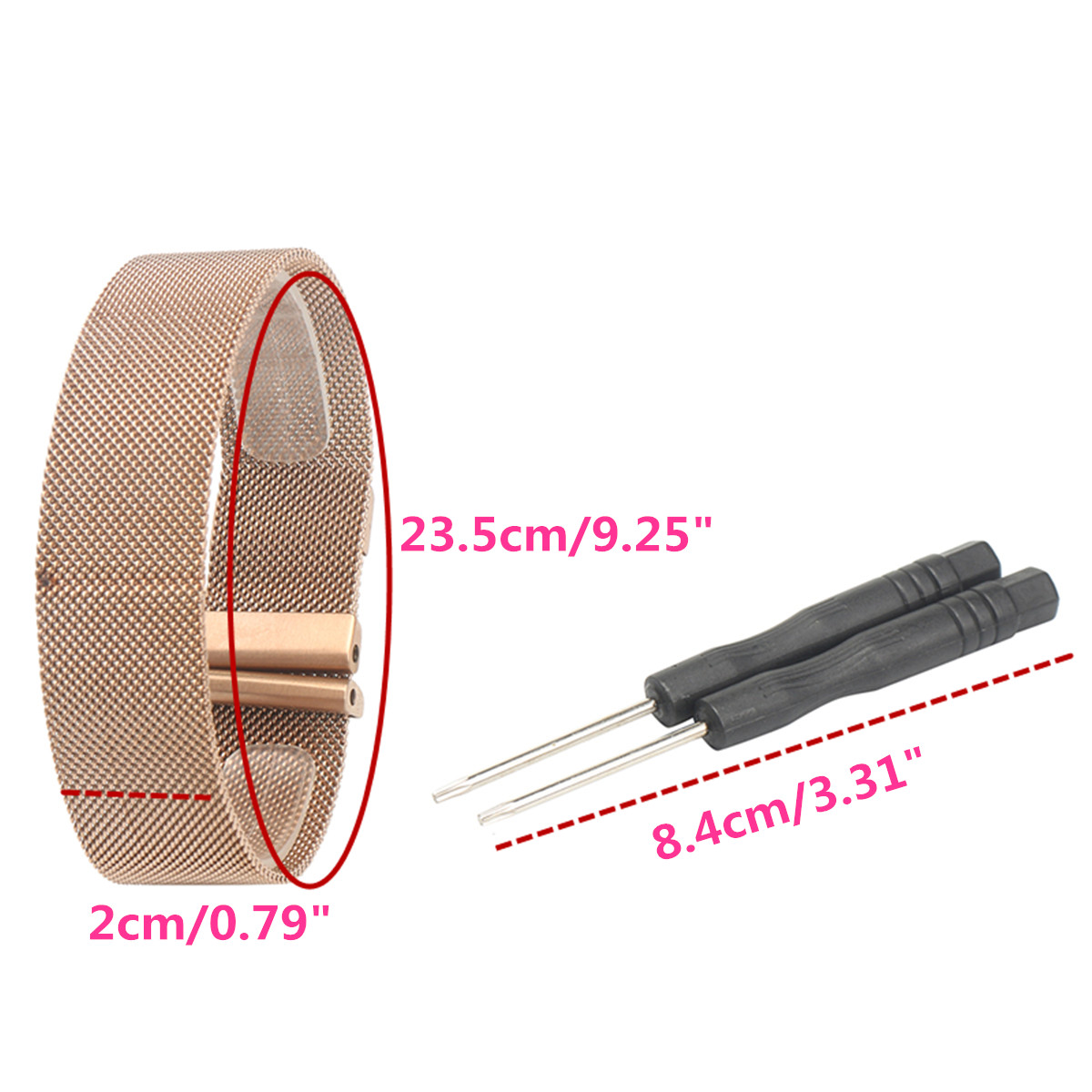 Milanese Stainless Steel Magnetic Band Wrist Strap with Tool for Garmin Vivoactive Watch