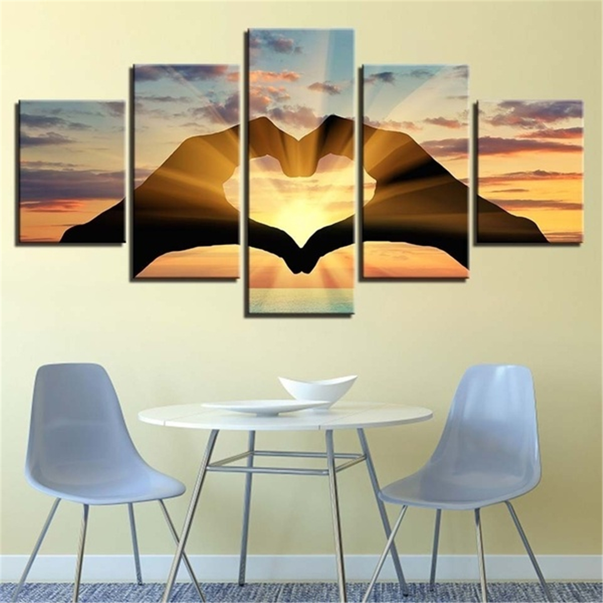 5 Pcs Wall Decorative Painting Couple Love Group Wall Decor Art Pictures Canvas Prints Home Office Hotel Decorations
