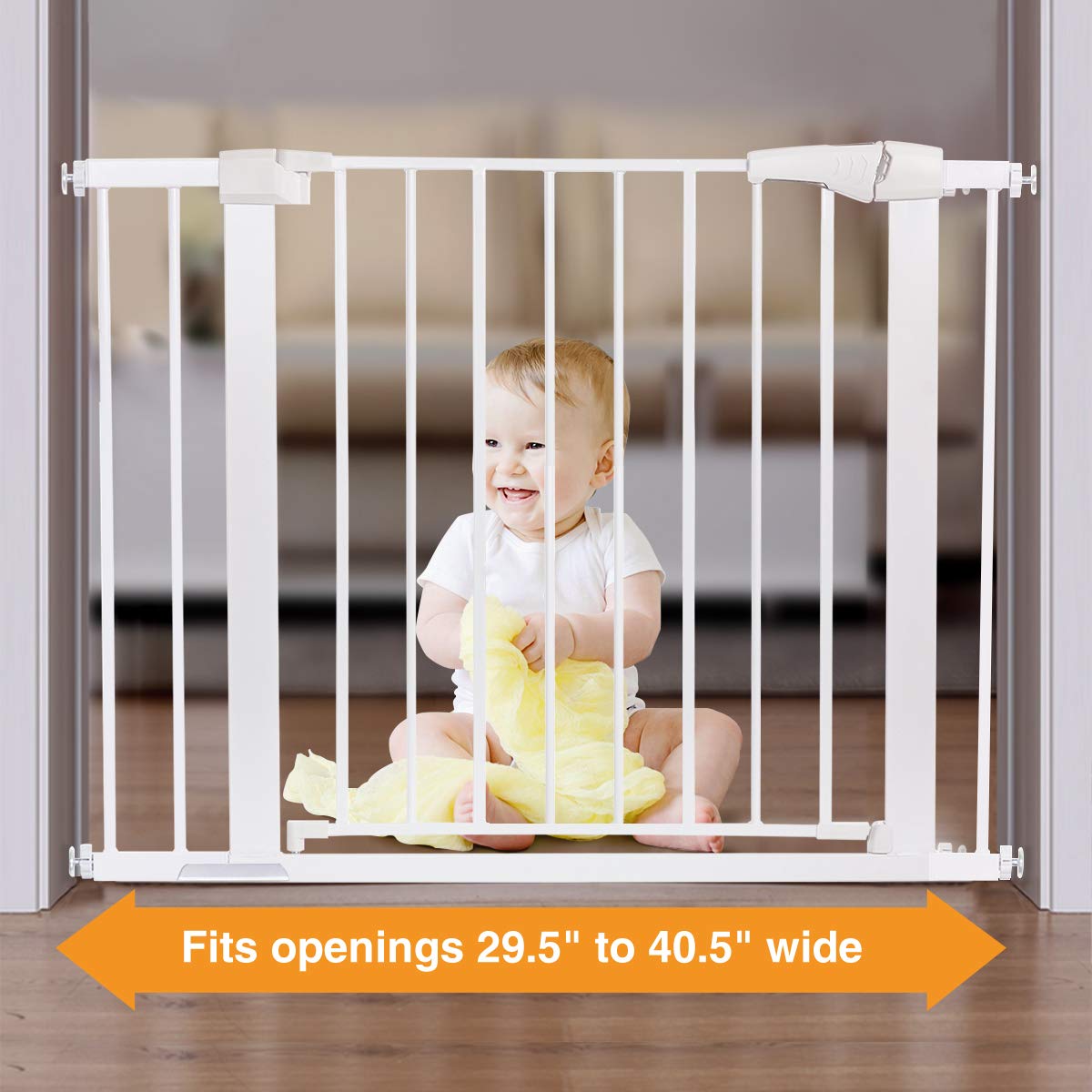 Extra Wide Baby Gate Baby Fences Kids Play Gate Large Pet Gate with Swing Door For Doorway Stairs