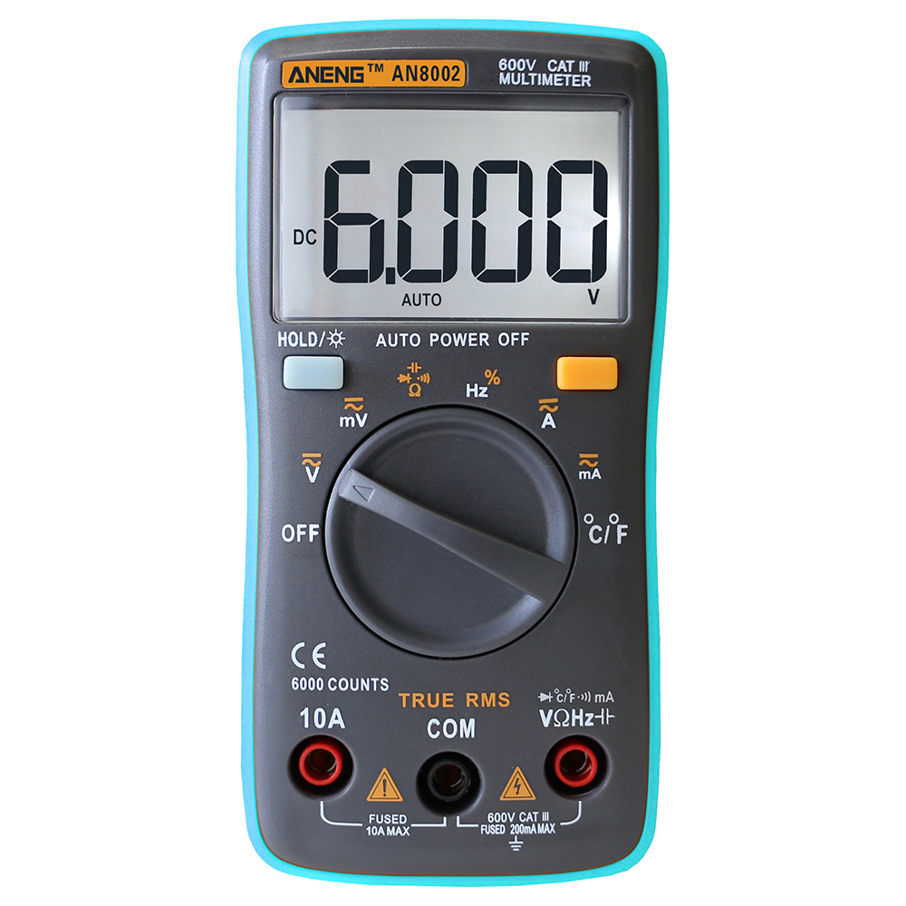 ANENG AN8002 Digital True RMS 6000 Counts Multimeter AC/DC Current Voltage Frequency Resistance Temperature Tester ℃/℉ 11