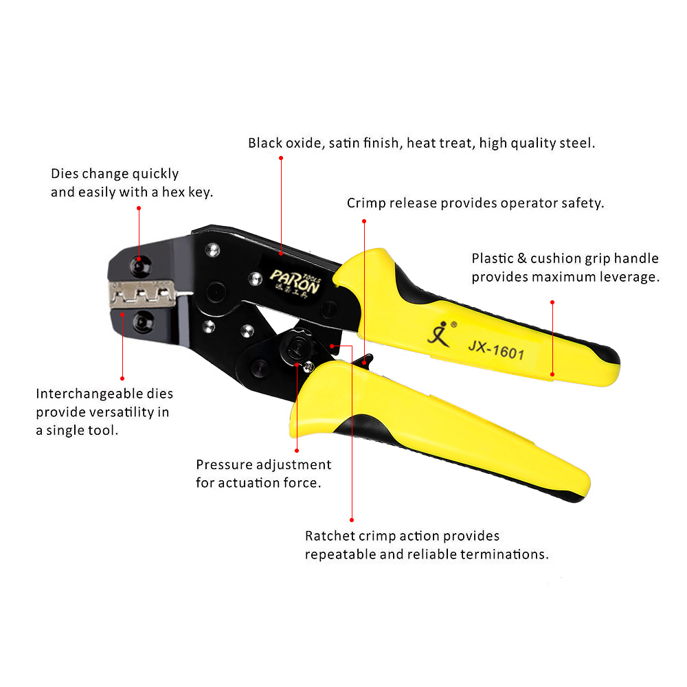 Paron JX-D4301 Multifunctional Ratchet Crimping Tool