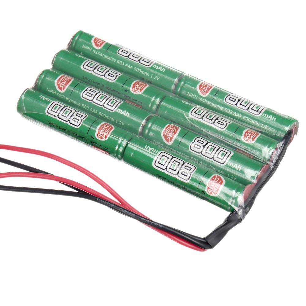 Gens ACE 9.6V 800mAh AAA NiMH Battery JST Futaba Plug for RC Racing Drone