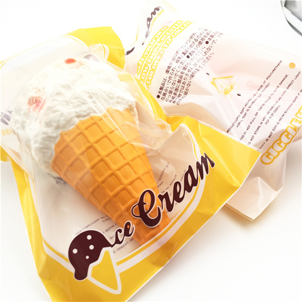 Ice Cream Cone Squishy 19*10cm Original Packaging Slow Rising Collection Decor Toy