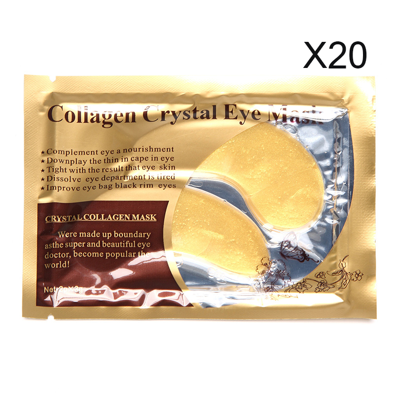 40 Pcs 24K Gold Crystal Collagen Eye Mask Dark Circle Eye Bags Patches