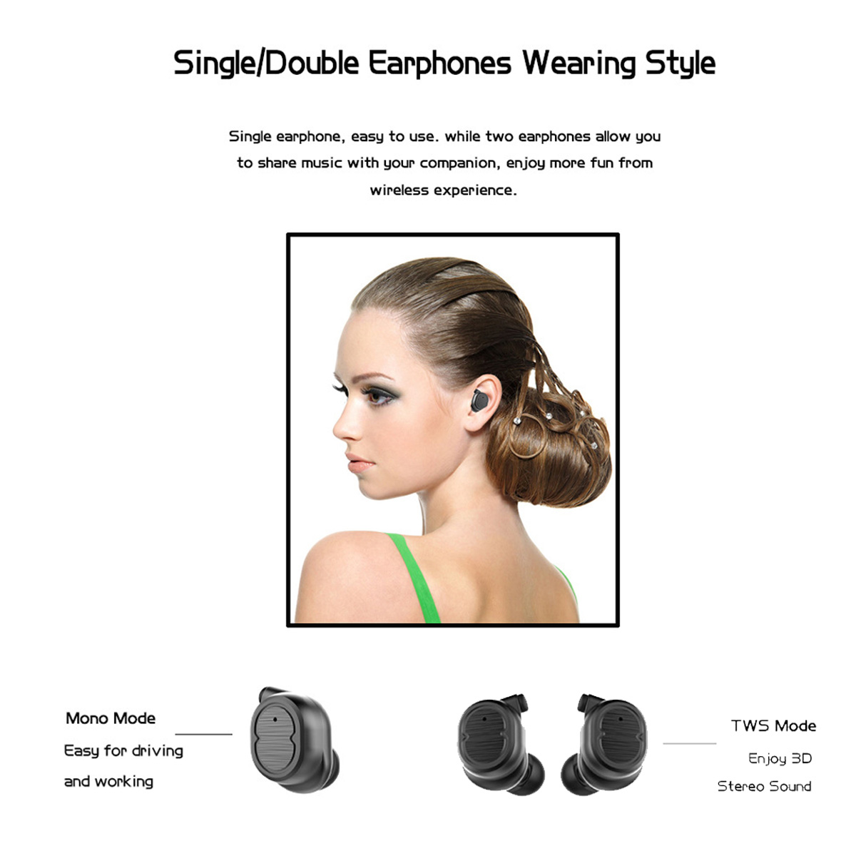 [Bluetooth 5.0] TWS Touch Control True Wireless Earphone HIFI Stereo IPX5 Waterproof Earbuds Headset 17