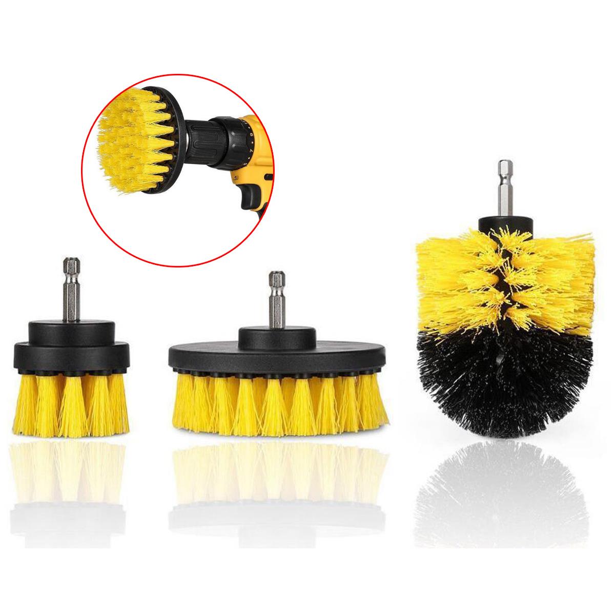 

3Pcs 2/3.5/4 Inch Drill Brush Tile Grout Power Scrubber Tub Cleaning Brush for Electric Drill