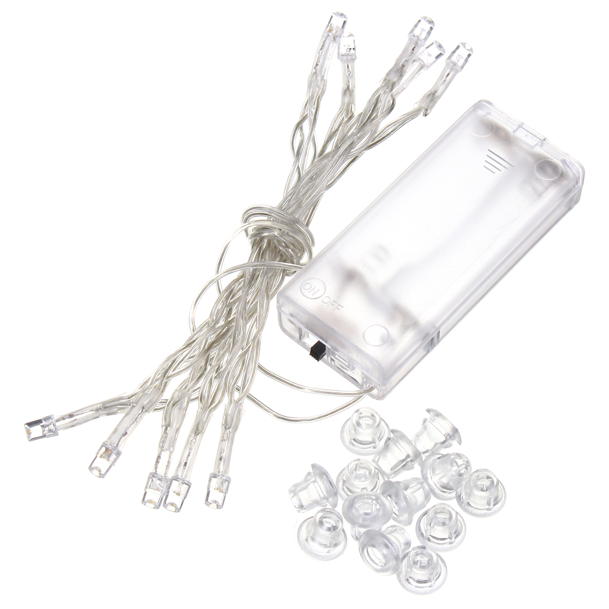 Battery Powered 10LEDs Warm White Cotton Ball Fairy String Light For Wedding Christmas DC3V