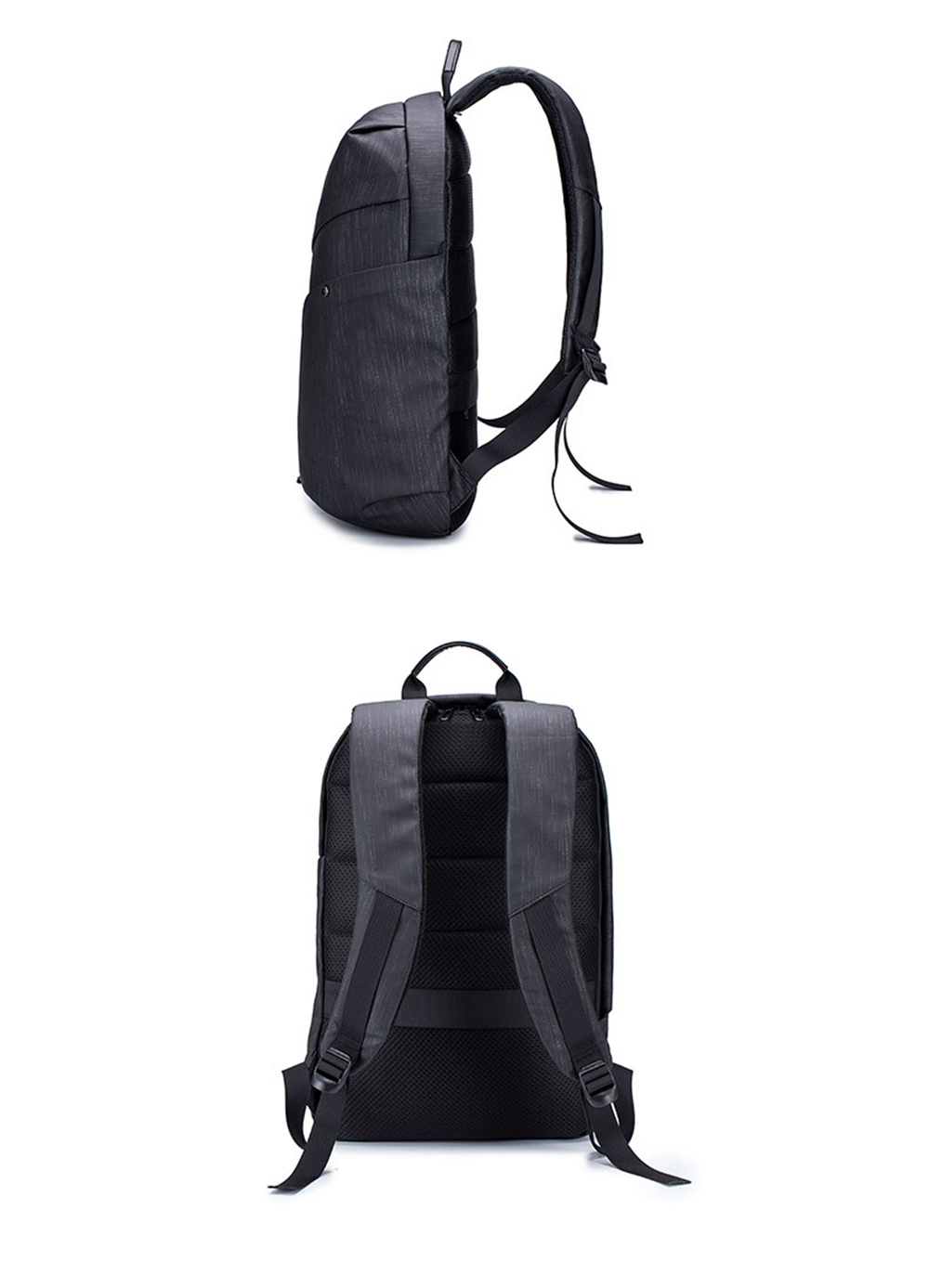 BULLCAPTIAN Oxford Cloth 14 inch Laptop Bag Multifunctional Backpack Anti-Splash Multi-layer Bag with USB Charging for Casual Sport