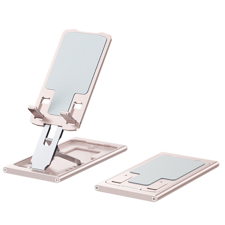 Bakeey Multi-Angle Adjustment Aluminum Alloy Tablet/Phone Holder Portable Folding Online Learning Live Streaming Desktop Stand Holder For iPhone 13 POCO For 4-12 inch Devices