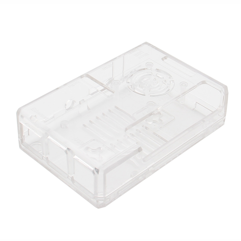 Black/Transparent ABS Case With Fan Hole For Raspberry Pi 3 Model B+ / 3B 22