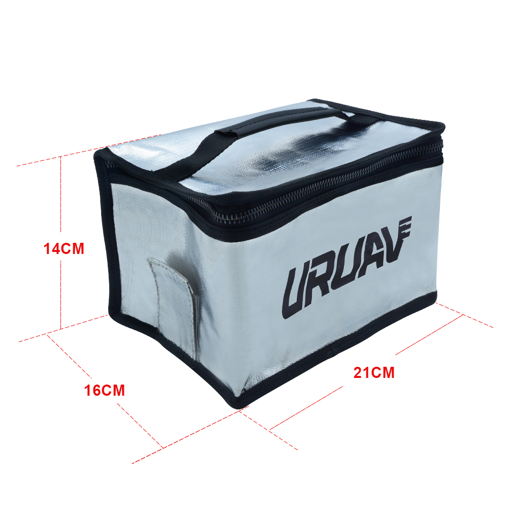URUAV UR11 Fireproof Explosionproof LiPo Battery Portable Safety Bag Built-in Charging 14X16X21mm - Photo: 4