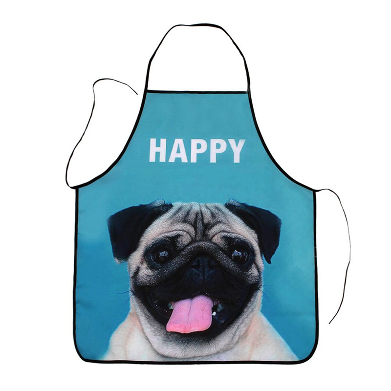 

Honana Kitchen Apron 3D Puppy Apron Tool 3D Dog Waterproof Apron With Pug Print Kitchen Aprons For Woman Men Chef Black Kitchen Apron Women BBQ Cleaning Sleevesless Aprons