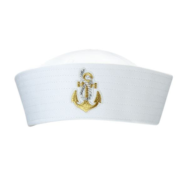 

Unisex White Sailor Ship Captain Navy Marine Hat Nautical Fancy Dress Cosplay Cap