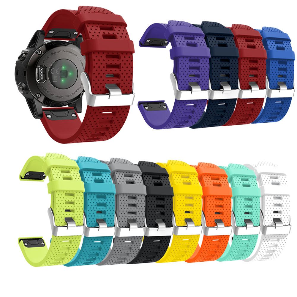 

20mm Replacement Silicone Waterproof Quick Fit Watch Strap Wristband for Garmin Fenix 5S