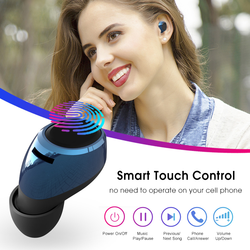 [Bluetooth 5.0] Bakeey T2 TWS Earphone LED Battery Display Smart Touch Binaural Call IPX5 Waterproof 94