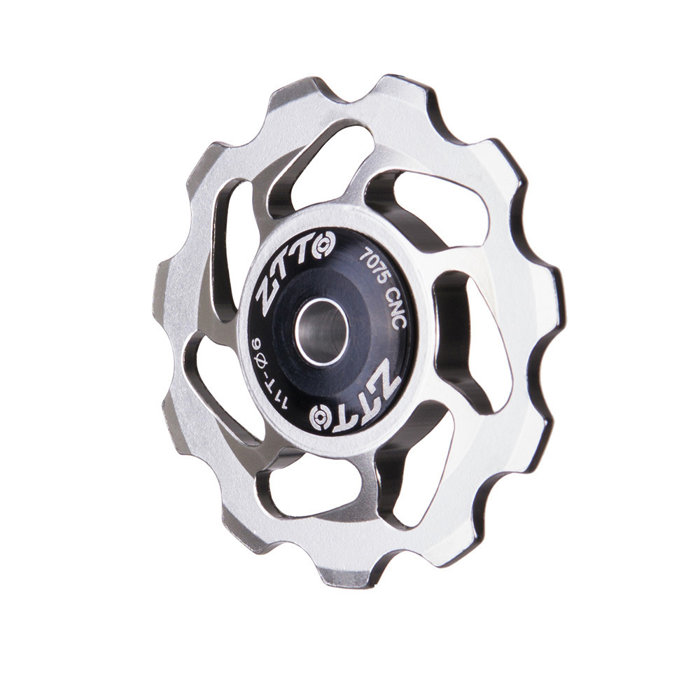 ZTTO 11T 4/5 / 6mm Cerâmico Rolamento Liga de alumínio MTB Desviador traseiro de bicicleta Desviador traseiro de bicicleta de roda Cerâmico Rolamento