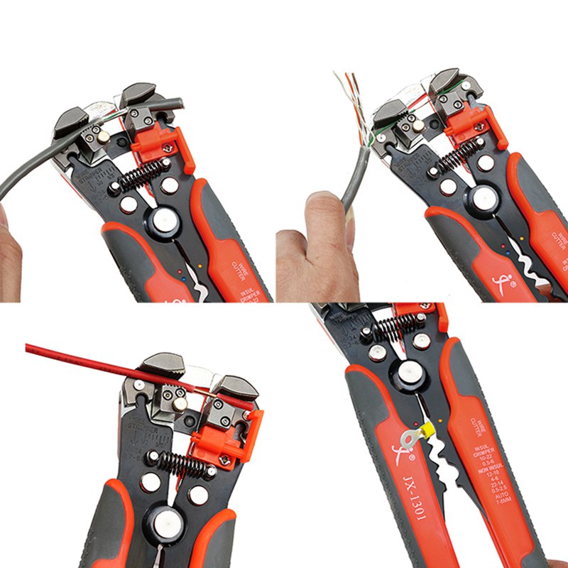 Paron® JX-1301 Multifunctional Wire Strippers Terminals Crimping Tool Pliers Orange 48