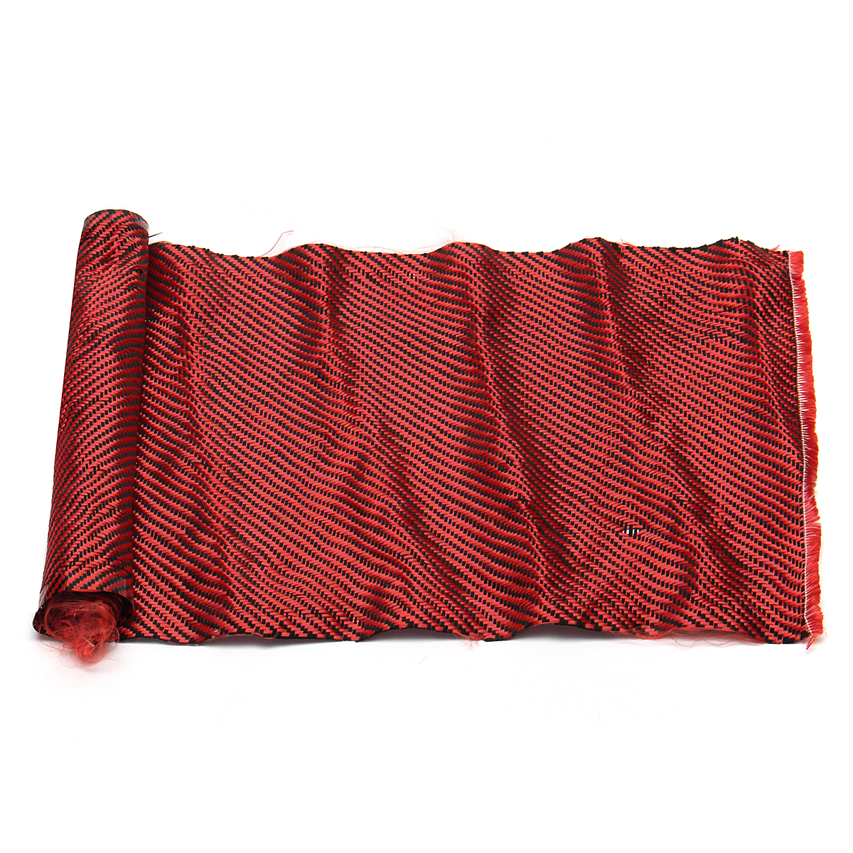 

30x100cm Carbon Fiber Fabric Aramid Twill Cloth Film Red Black 200gsm for Craft DIY Decoration