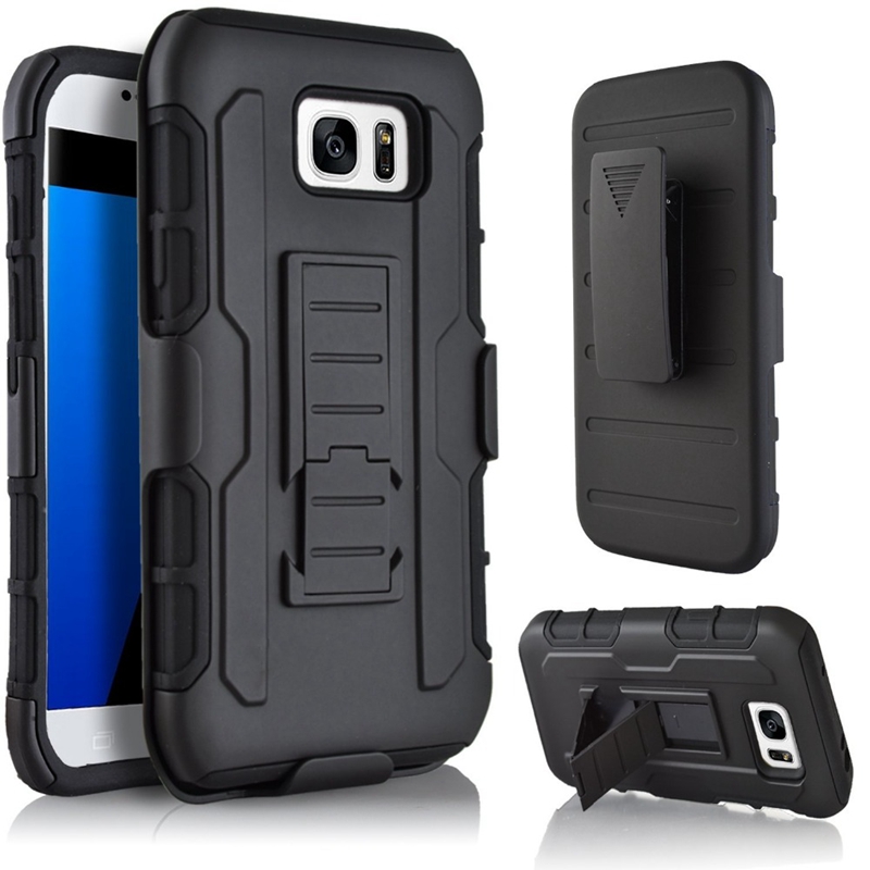 

Bakeey™ 3 in 1 Armor Belt Clip kickstand Holder Soft TPU+Hard PC Case for Samsung Galaxy S7