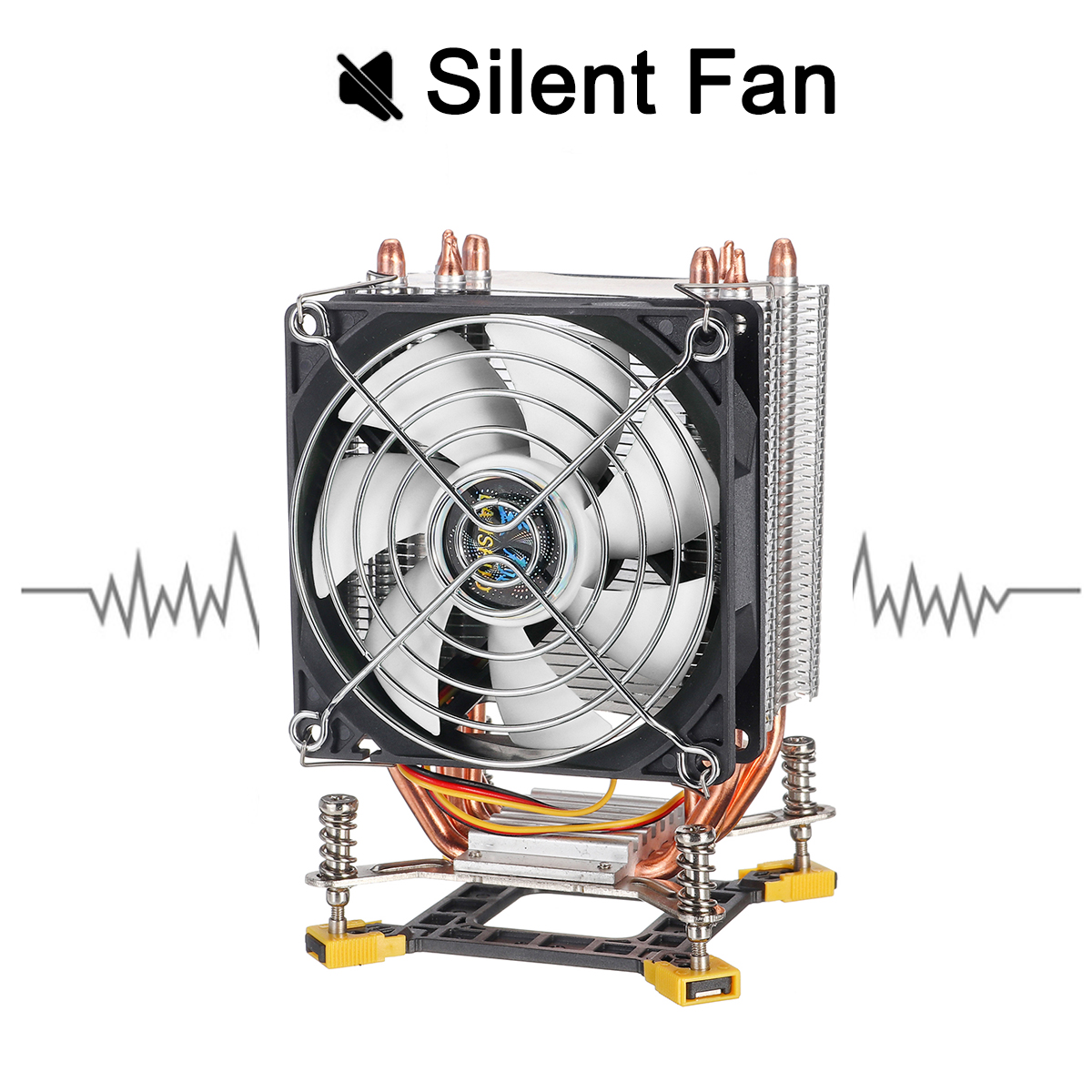 3 Pin 90cm 4 Heat Pipes Cooler Cooling Fan Heatsink for 115X 1366 Motherboard 10