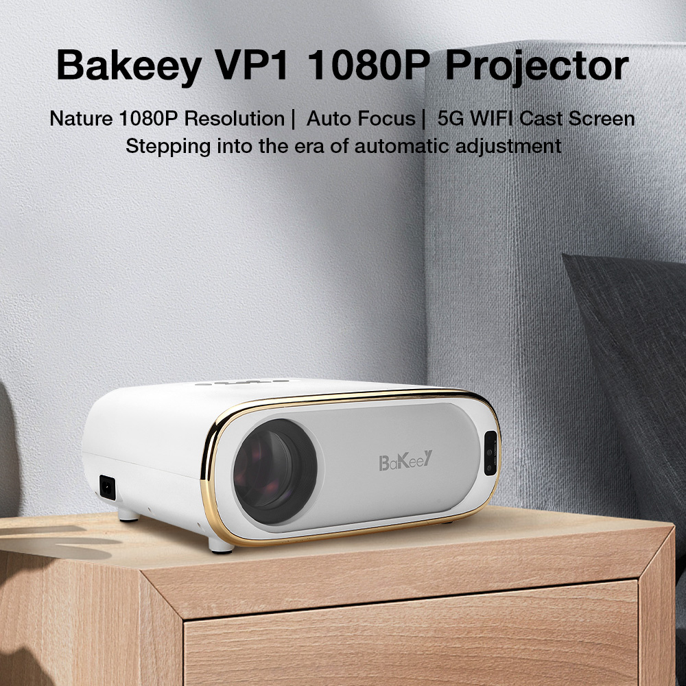 Bakeey VP1 Auto Projector Portable Natural 1080P Resolution Auto Focus Keystone Correction 4.41