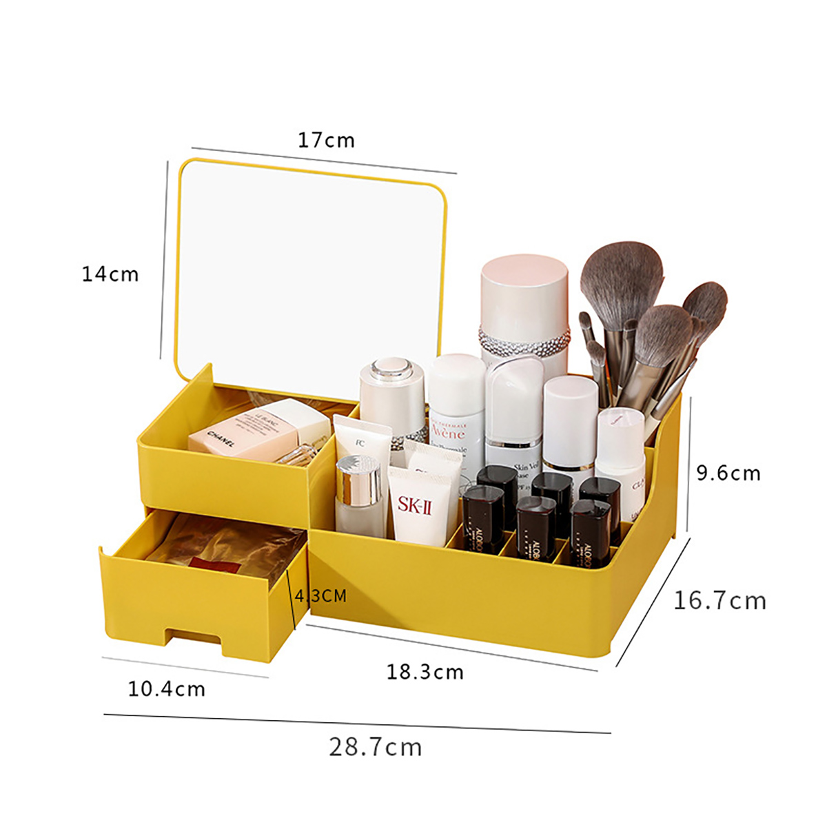 Bakeey Makeup Mirror Cosmetic Storage Box Multifunctional Drawer Storage Box