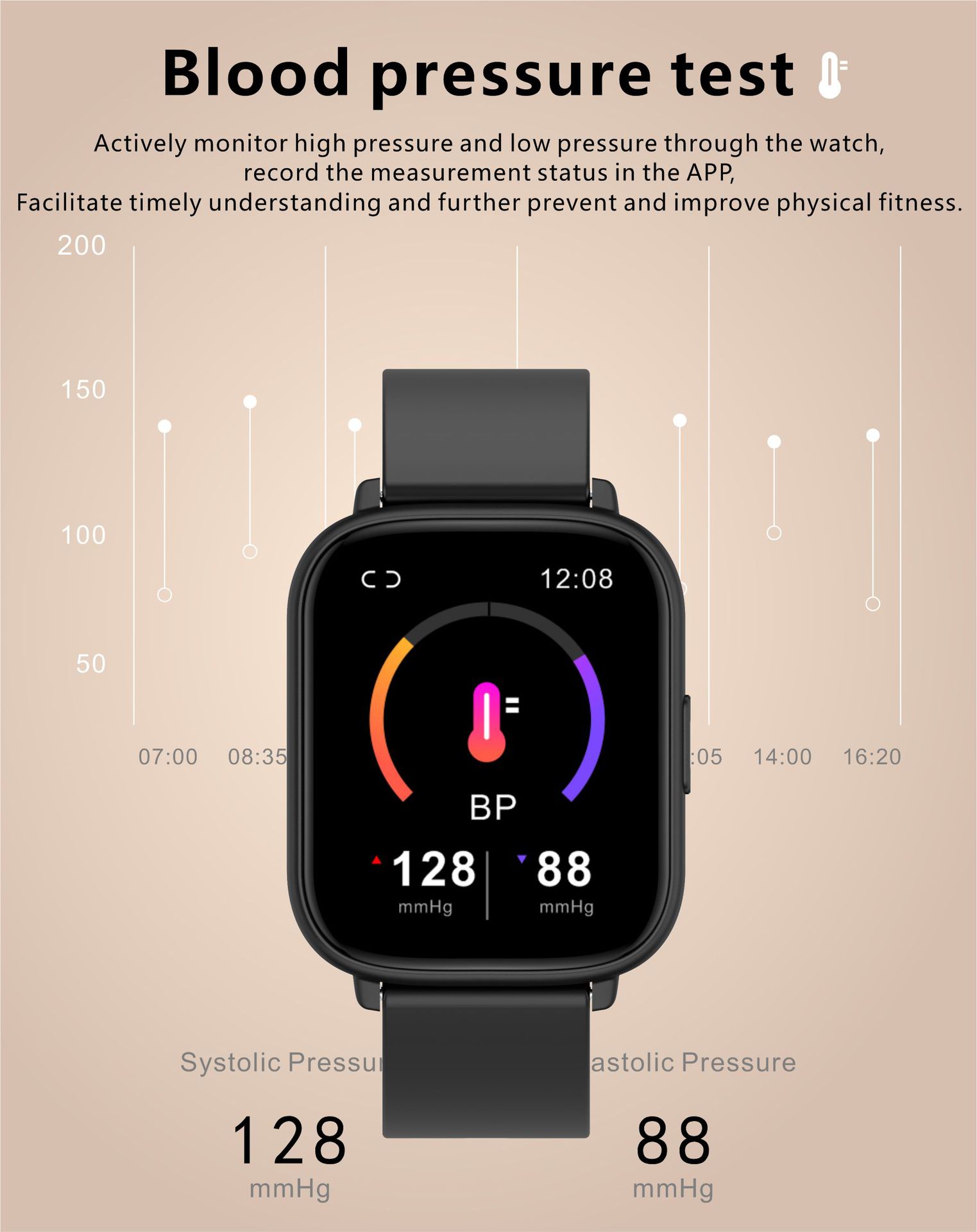 Q9 Pro GT2 1.85 inch HD Screen Body Temperature Measurement Heart Rate Blood Pressure SpO2 Monitor 200mAh Battery BT5.0 Smart Watch
